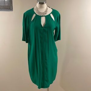 Gorgeous green satin dress
